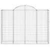 vidaXL Paniers à gabions arqués 2 pcs 200x50x140/160 cm Fer galvanisé