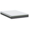 vidaXL Matelas Blanc et Gris 140 x 190 cm Tissu jacquard