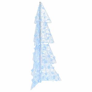 vidaXL Sapin de No&euml;l avec 100 LED Blanc Froid 120 cm Acrylique