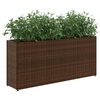 vidaXL Jardini&egrave;re avec 2 pots marron 90x20x40 cm r&eacute;sine tress&eacute;e