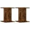 vidaXL Supports de haut-parleurs 2 pcs ch&ecirc;ne fum&eacute; bois d'ing&eacute;nierie