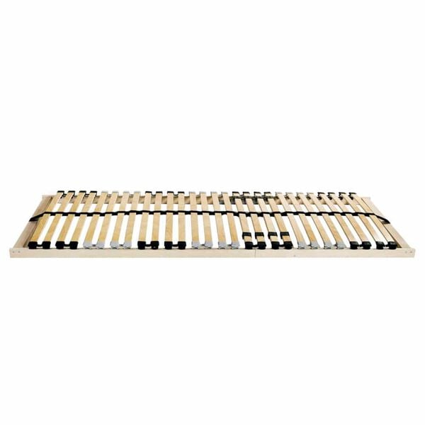 vidaXL Sommier &agrave; lattes Marron 140 x 190 cm Bois de h&ecirc;tre massif