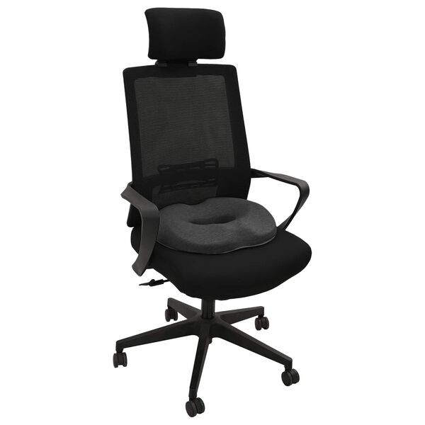 vidaXL Coussin d&rsquo;assise Couleur unie Gris fonc&eacute; 42 x 36,5 x 8 cm