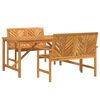 vidaXL Ensemble de salle &agrave; manger pour jardin 3 pc Marron