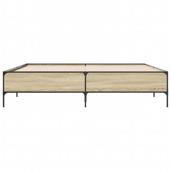 vidaXL Cadre de lit sans matelas ch&ecirc;ne sonoma 180x200 cm