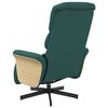 vidaXL Fauteuil inclinable de massage et repose-pieds vert fonc&eacute; tissu