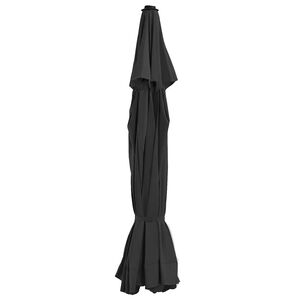vidaXL Tissu de remplacement pour parasol d'ext&eacute;rieur Noir 515 cm