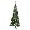 vidaXL Arbre de Noël artificiel d'angle Vert 180 cm PVC et métal