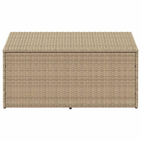 vidaXL Coffre de rangement de jardin Beige 110x50x58 cm Résine tressée