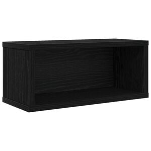 vidaXL Rack de rangement pour CD Ch&ecirc;ne noir 40 x 17 x 17 cm