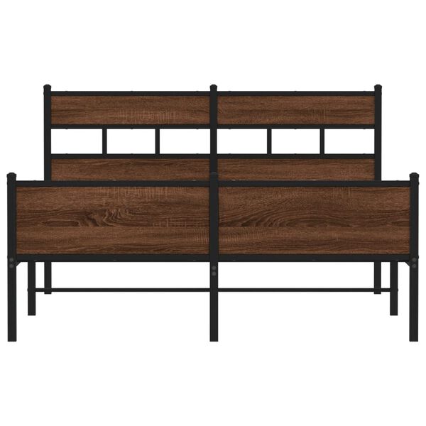 vidaXL Cadre de lit sans matelas ch&ecirc;ne marron 150x200 cm
