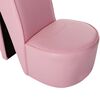 vidaXL Chaise en forme de chaussure &agrave; talon haut rose similicuir
