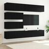 vidaXL Ensemble meuble TV 6 pcs Ch&ecirc;ne noir Bois d'ing&eacute;nierie