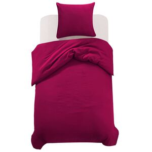 vidaXL Jeu de housse de couette bordeaux 155x220/80x80 cm