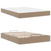 vidaXL Cadre de lit avec matelas avec matelas 2 pcs Tan PVC