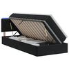 vidaXL Lit de rangement LED avec matelas Noir 100 x 200 cm Velours