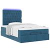 vidaXL Cadre de lit ottoman avec matelas bleu foncé 120x200 cm velours