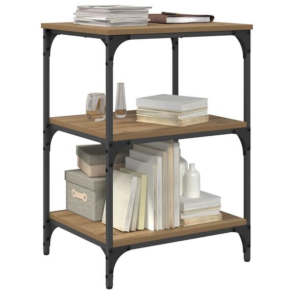 vidaXL Support d'imprimante Ch&ecirc;ne artisanal 50 x 41 x 75 cm