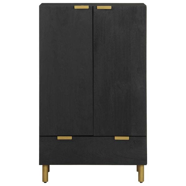 vidaXL Buffet noir 60x33x100 cm bois d'ing&eacute;nierie