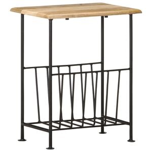 vidaXL Porte-revues 40x30x50 cm Bois de manguier solide et acier