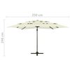 vidaXL Parasol de jardin &agrave; 4 niveaux avec m&acirc;t en aluminium sable