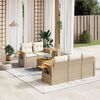 vidaXL Salon de jardin avec coussins 6 pcs beige r&eacute;sine tress&eacute;e