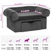 vidaXL Canap&eacute; pour chien avec tiroir Gris fonc&eacute; 75x50x38 cm Peluche