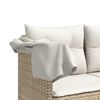 vidaXL Salon de jardin avec coussins 5 pcs beige résine tressée