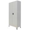 vidaXL Armoire de bureau avec 2 portes Acier 90 x 40 x 180 cm Gris