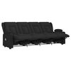 vidaXL Fauteuil inclinable et porte-gobelets 4 places noir similicuir