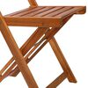 vidaXL Chaises de bistro d'ext&eacute;rieur lot de 2 Bois d'acacia solide