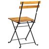 vidaXL Chaises pliables de jardin lot de 2 Acier et bois acacia solide