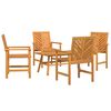 vidaXL Ensemble de salon de jardin 5 pc Marron Bois d'Acacia Massif