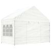 vidaXL Belv&eacute;d&egrave;re avec toit blanc 20,07x4,08x3,22 m poly&eacute;thyl&egrave;ne