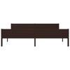 vidaXL Cadre de lit sans matelas pin massif marron fonc&eacute; 200x200 cm