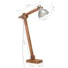 vidaXL Lampadaire Argent&eacute; Bois de manguier massif E27