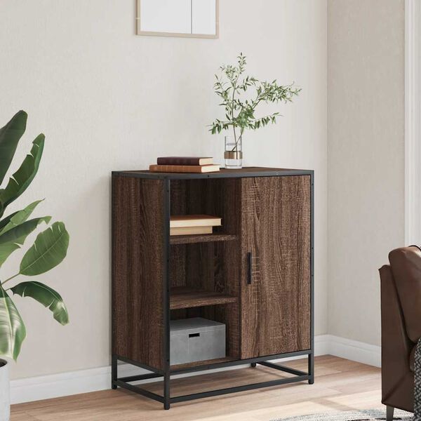 vidaXL Buffet chêne marron 62x35x76 cm bois d'ingénierie