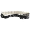 vidaXL Ensemble de canap&eacute; de jardin 11 pc Noir polyrotin