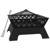 vidaXL Foyer avec tisonnier 50 cm XXL acier