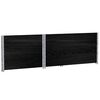 vidaXL Colliers de palette 3 pcs noir 120x80 cm bois de pin solide