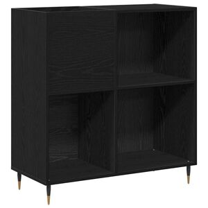 vidaXL Meuble &agrave; vinyles Ch&ecirc;ne noir 85 x 38 x 89 cm Bois d'ing&eacute;nierie