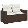 vidaXL Salon de jardin avec coussins 9 pcs marron r&eacute;sine tress&eacute;e
