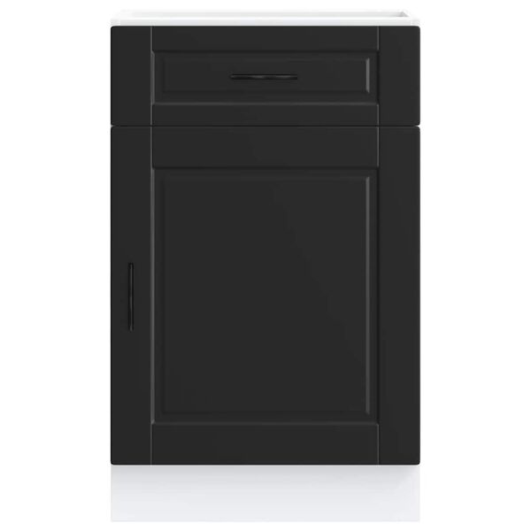 vidaXL Armoire de cuisine Porto noir bois d'ing&eacute;nierie
