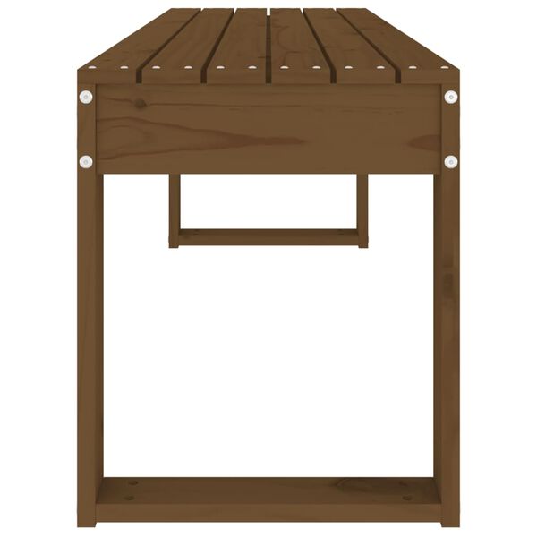vidaXL Banc de jardin marron miel 110x38x45 cm bois de pin massif