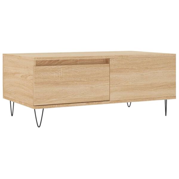 vidaXL Table basse Ch&ecirc;ne sonoma 90x50x36,5 cm Bois d'ing&eacute;nierie