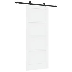 vidaXL Porte coulissante ORKDAL 83 x 202 cm Bois de pin massif Blanc