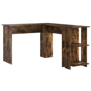 vidaXL Bureau d'angle Ch&ecirc;ne fum&eacute; 140 x 113,5 x 75 cm Bois d'ing&eacute;nierie