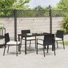 vidaXL Ensemble de salle &agrave; manger pour jardin 5 pcs Noir