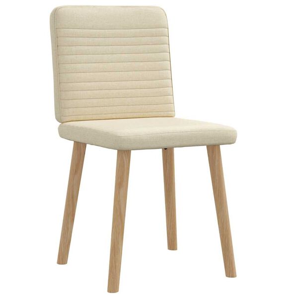 vidaXL Chaises à manger lot de 2 crème tissu