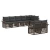 vidaXL Ensemble de canap&eacute; de jardin 8 pc Gris polyrotin